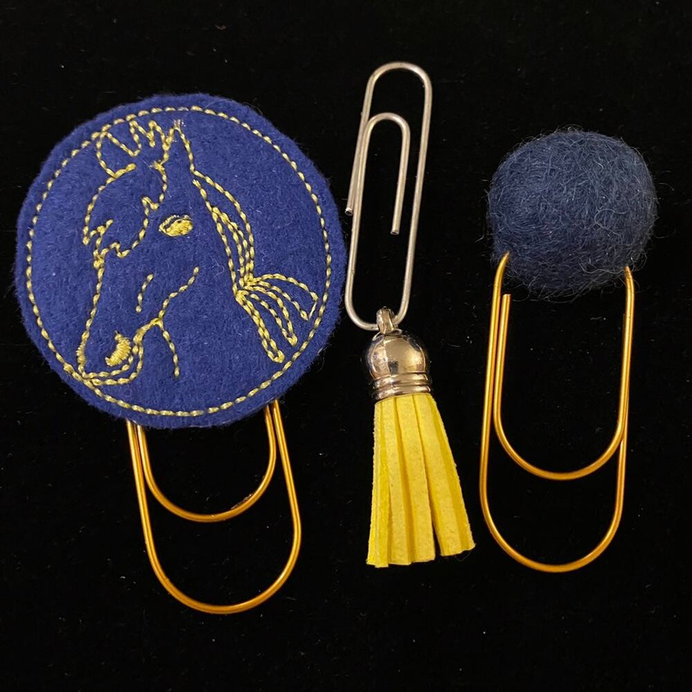 Horse planner clip set of 3